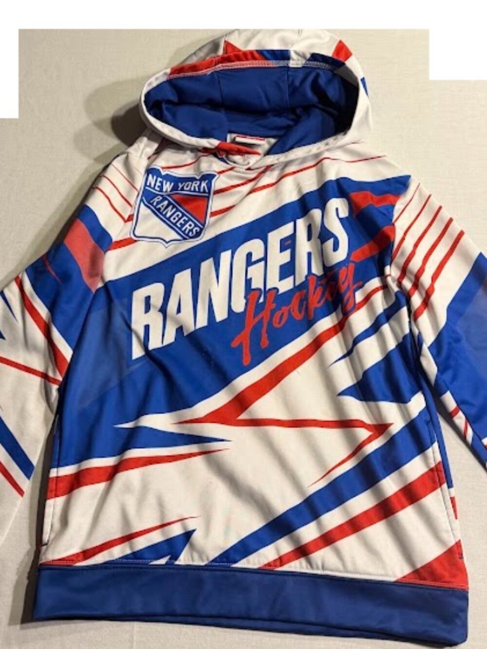 New York Rangers NHL Youth Large 14/16 Graphic Pullover Hoodie